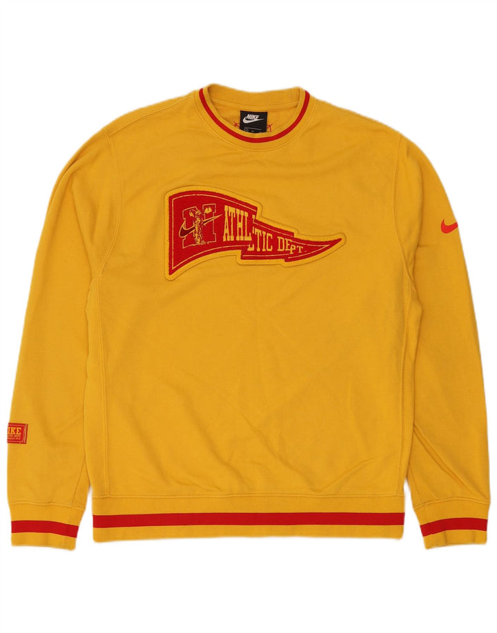 Hanorac pentru bărbați Nike Athletic Dept Graphic Pulover, bumbac galben mediu