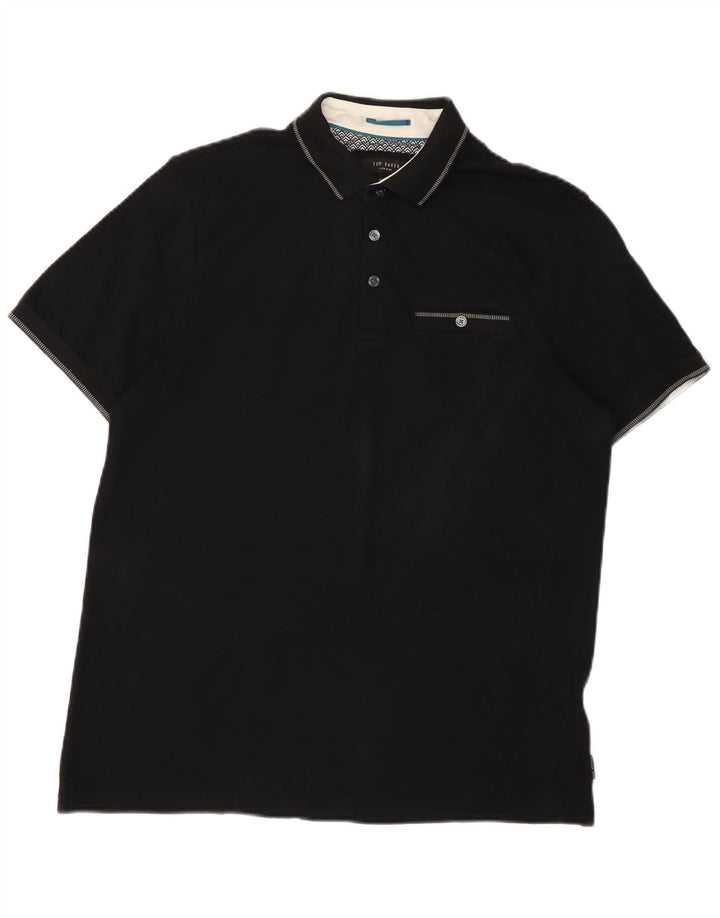 Tricou polo pentru bărbați Ted Baker, mărimea 3, bumbac negru mediu