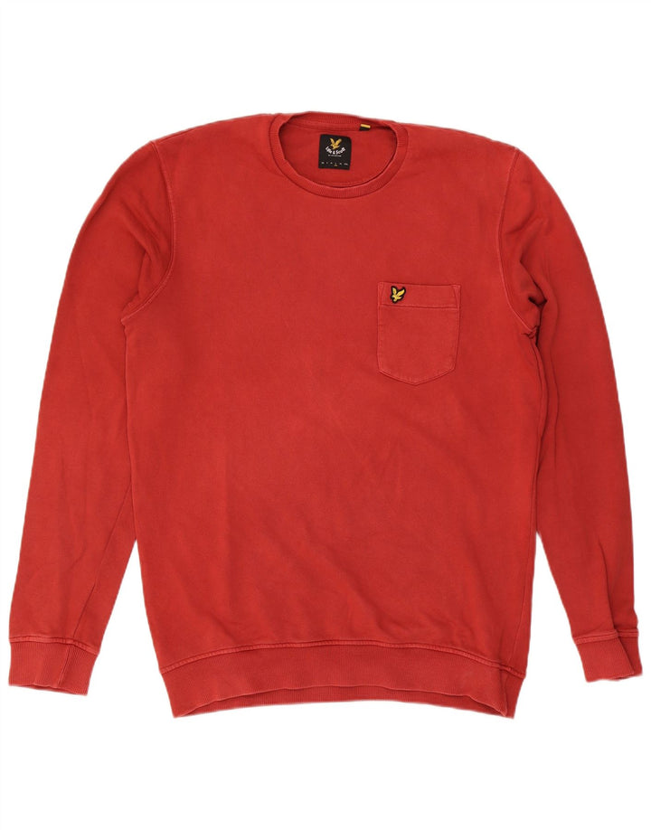 Hanorac pentru bărbați Lyle & Scott Pulover mare din bumbac roșu