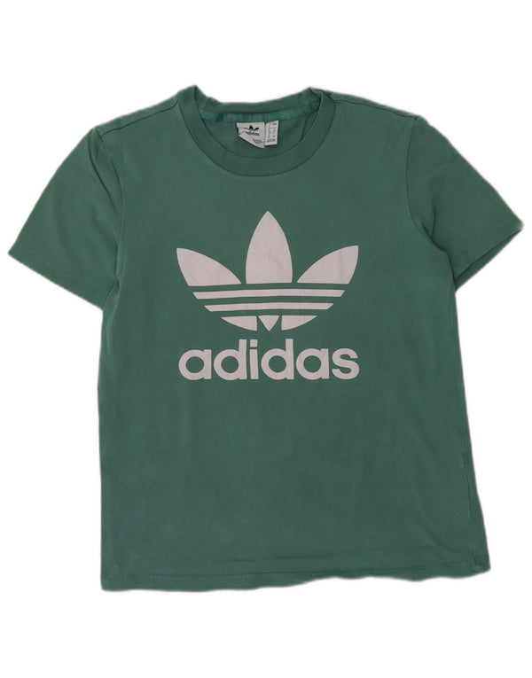 Tricou grafic Adidas pentru femei Top UK 8 Small Green Bumbac