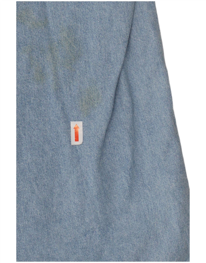 Cămașă din blugi cu mânecă scurtă pentru bărbați CARRERA Mărimea 43/44 XL Bumbac albastru