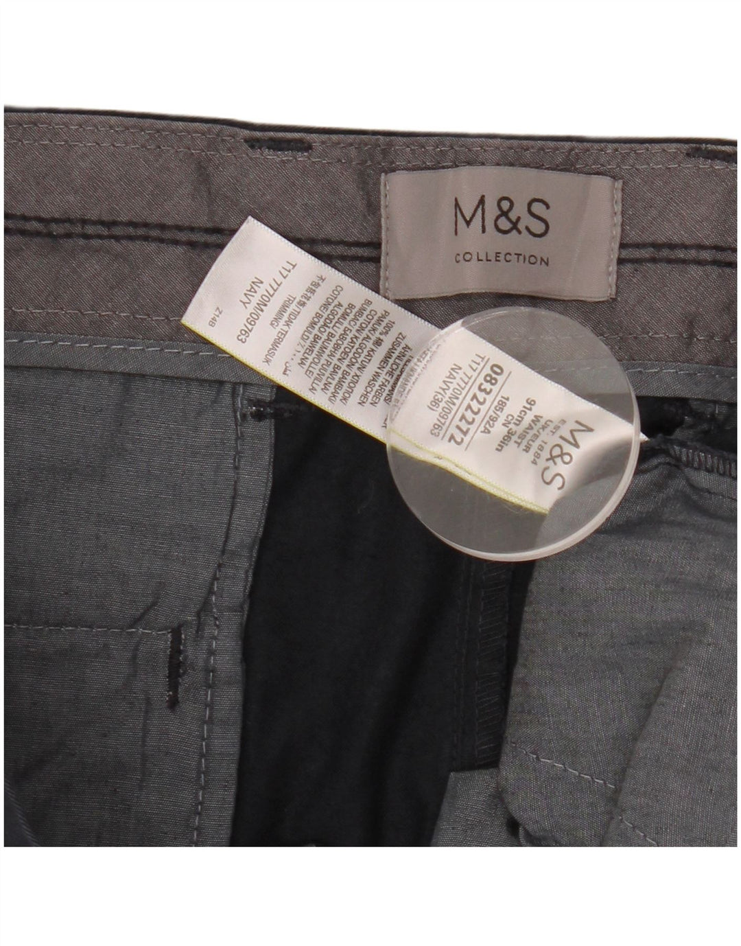 Pantaloni scurți chino pentru bărbați Marks & Spencer W36, mari, albastru, bumbac