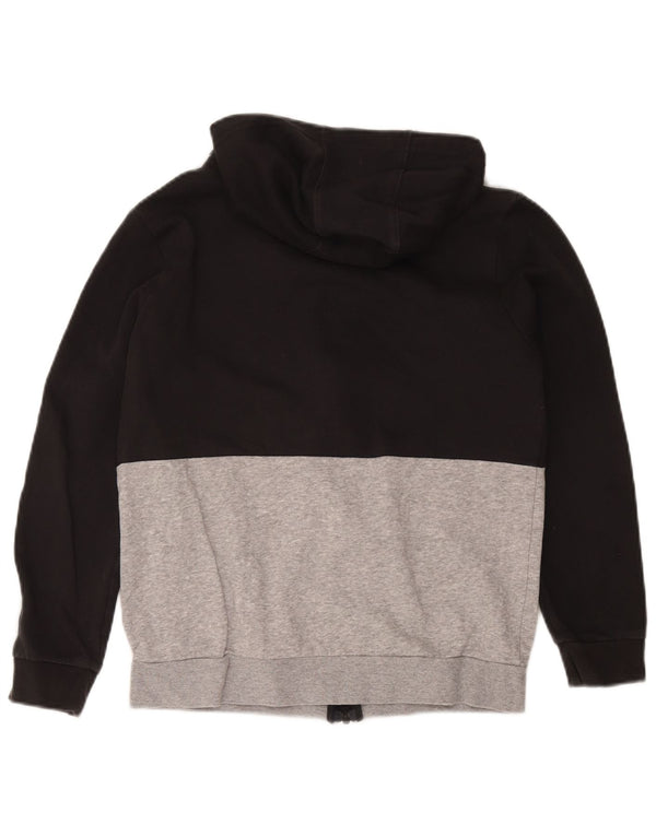 Pulover Adidas pentru băieți, cu fermoar, 13-14 ani, bumbac negru color bloc