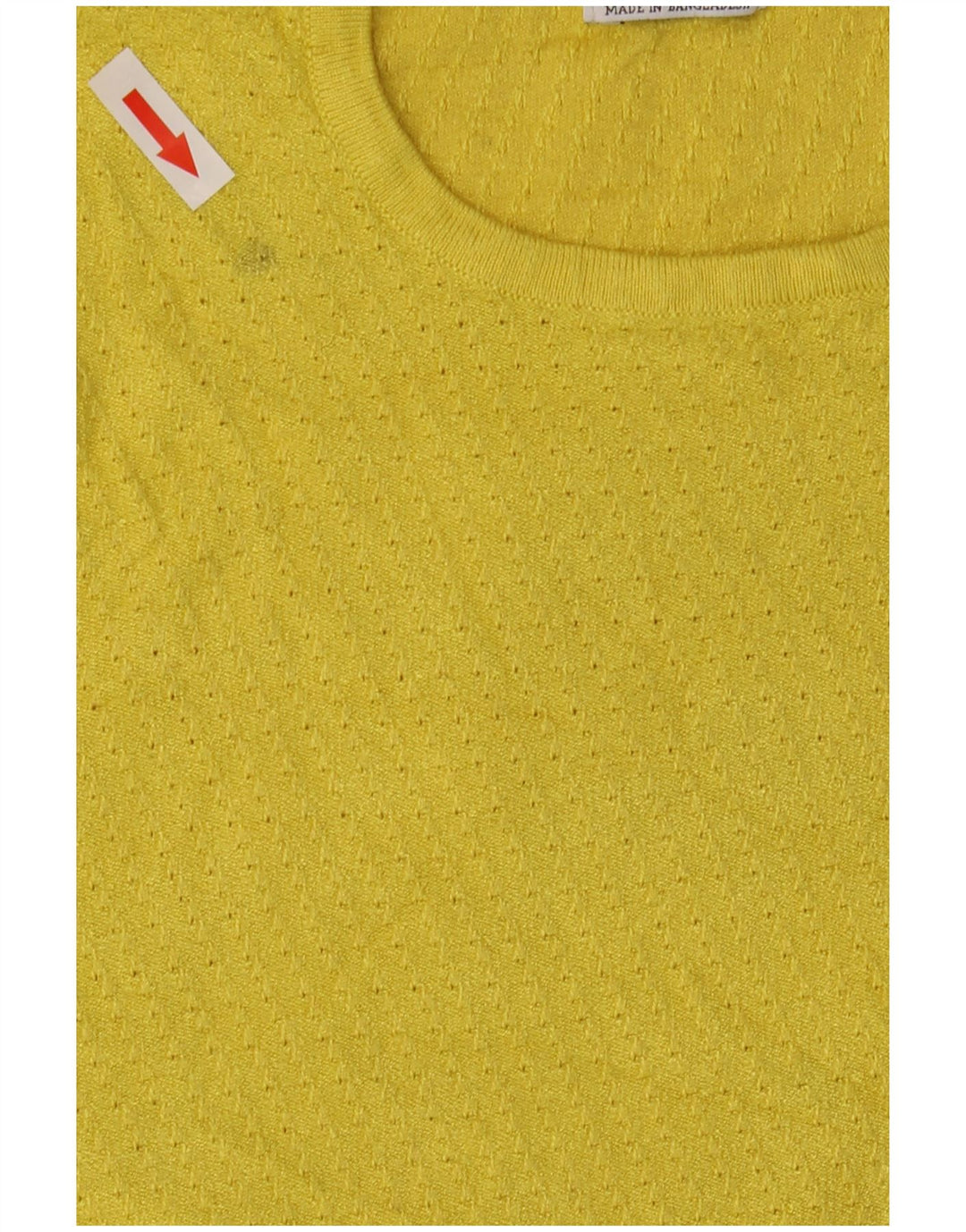 Pulover pentru damă Zara, cu decolteu triplu, UK 12, galben mediu