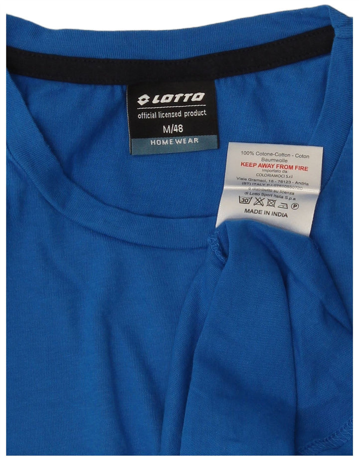 Tricou grafic pentru bărbați Lotto Top din bumbac albastru mediu
