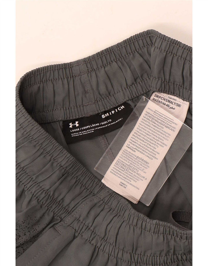Pantaloni scurti de sport grafic Under Armour pentru bărbați, poliester mici, gri