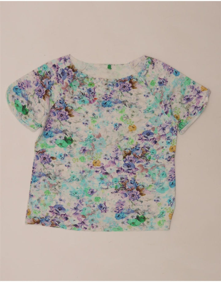 BENETTON Tricou pentru femei Top UK 14 Large Multicolor Floral