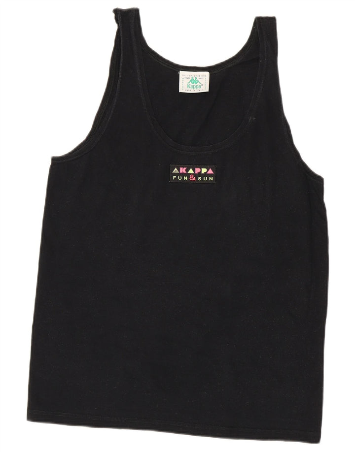 Vest Top pentru femei Kappa UK 14, mare, negru, bumbac