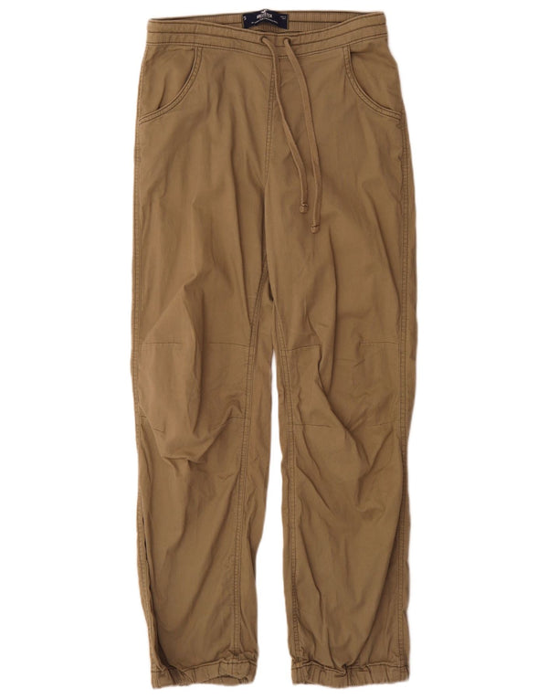 Pantaloni Hollister pentru femei Baggy Relaxed Fit Small W26 L29 Kaki Bumbac