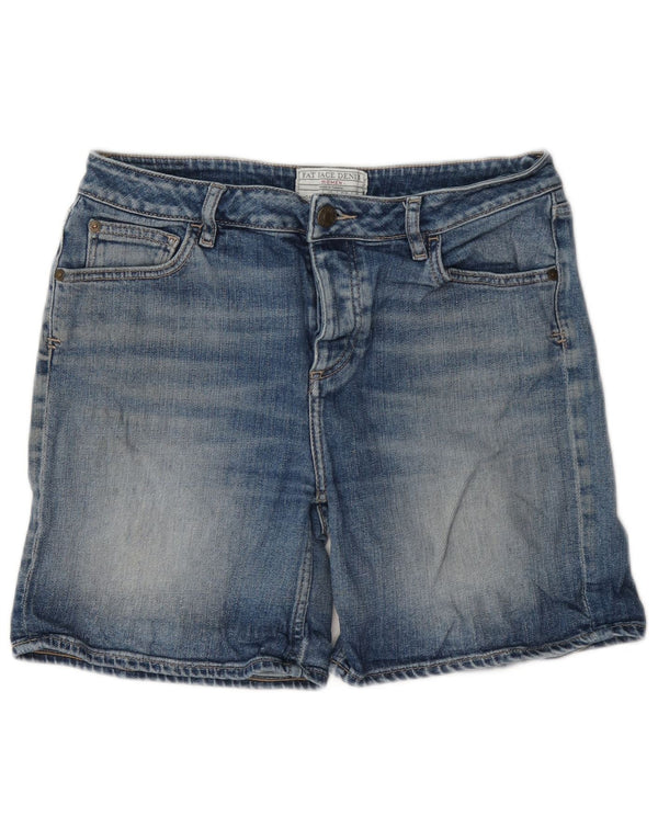 Pantaloni scurți din denim pentru femei Fat Face UK 10 Small W27 L6 Bumbac albastru