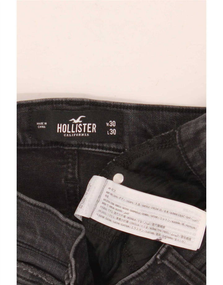 Blugi Hollister pentru bărbați distressed slim W30 L30 bumbac gri