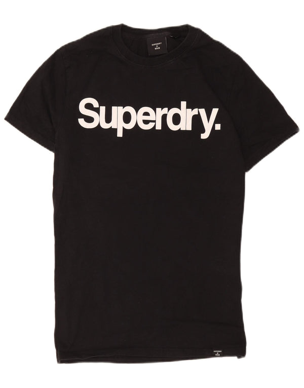 Tricou grafic pentru bărbați Superdry Top Medium Black Bumbac