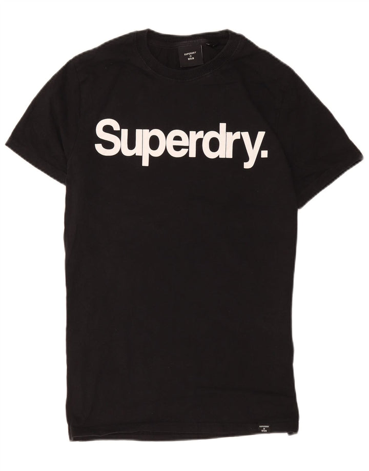 Tricou grafic pentru bărbați Superdry Top Medium Black Bumbac