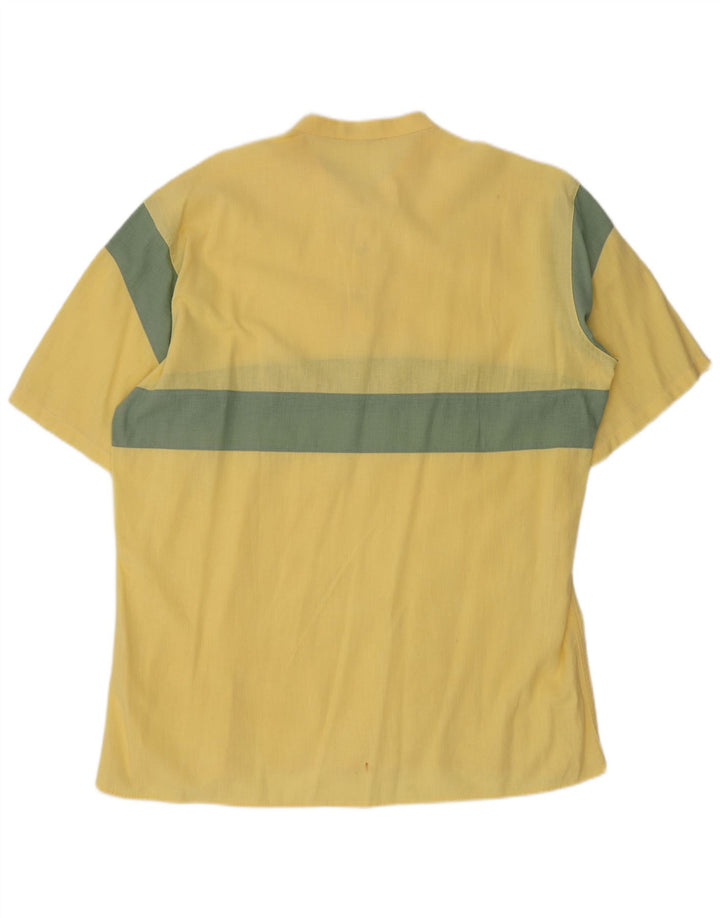 Peter Doney Bărbați Pulover Cămașă Dimensiune 40 15 3/4 Mediu Galben Colorblock