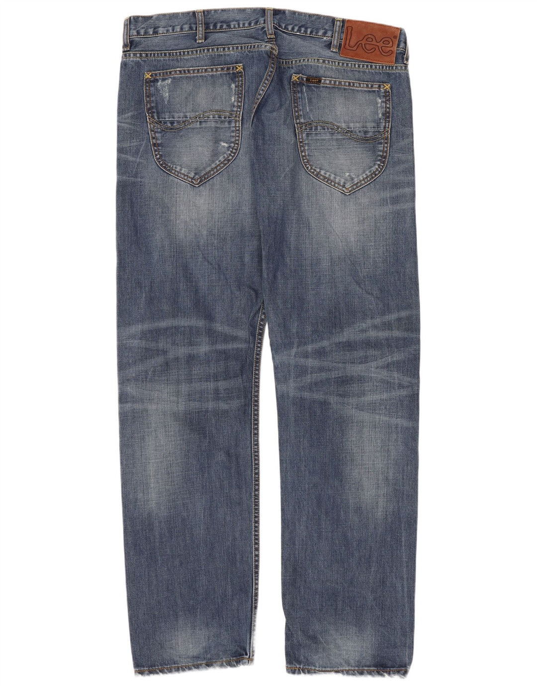 Blugi Lee Bărbați Knox Distressed Straight W38 L32 Bumbac albastru