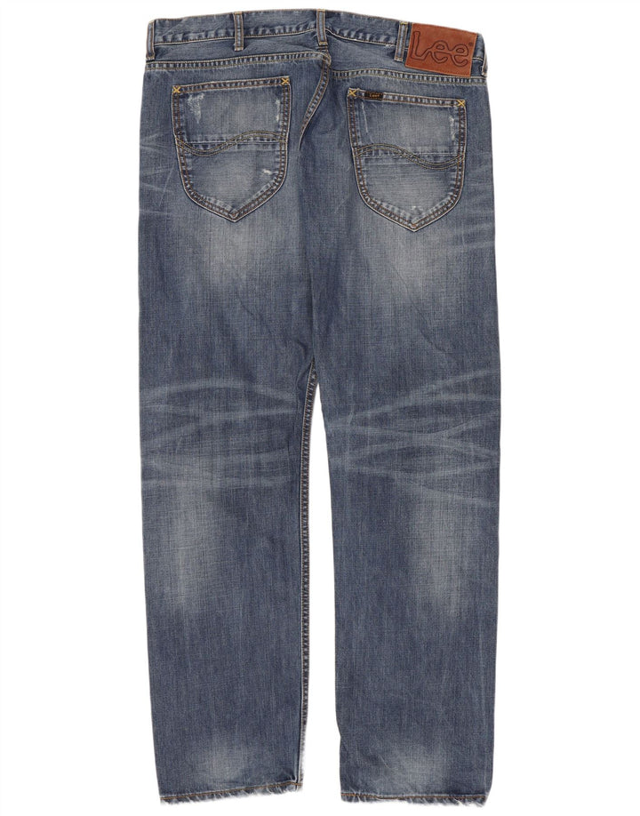Blugi Lee Bărbați Knox Distressed Straight W38 L32 Bumbac albastru