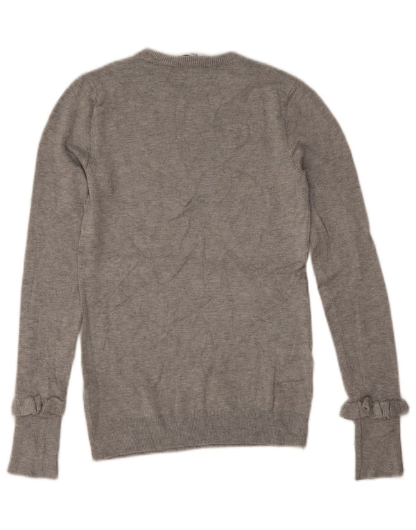 Pulover pentru damă Zara, cu gât turnut, UK 10, mic, gri, viscoză