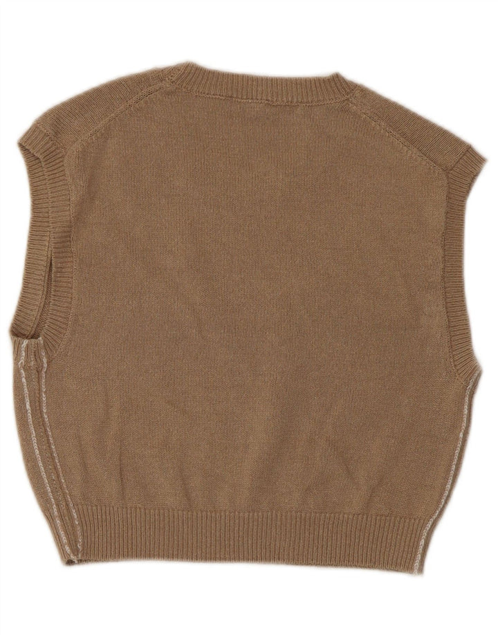 Zara femei Crop Vest Tank Top UK 12 Maro Mediu