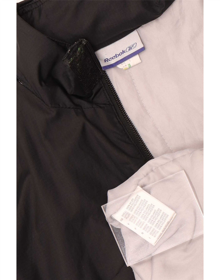 Jachetă de ploaie cu glugă Reebok pentru băieți 13-14 ani, mare, negru, nailon