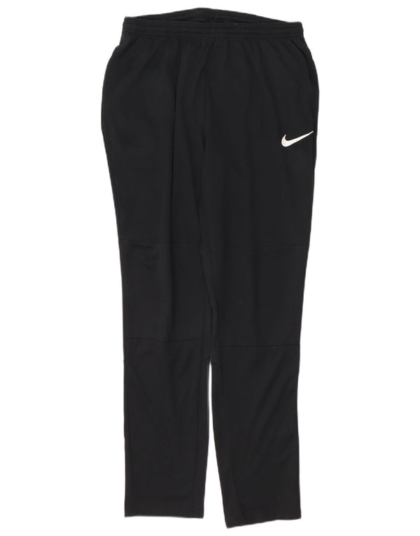 Pantaloni de trening NIKE Dri Fit pentru femei UK 12 Poliester mediu negru