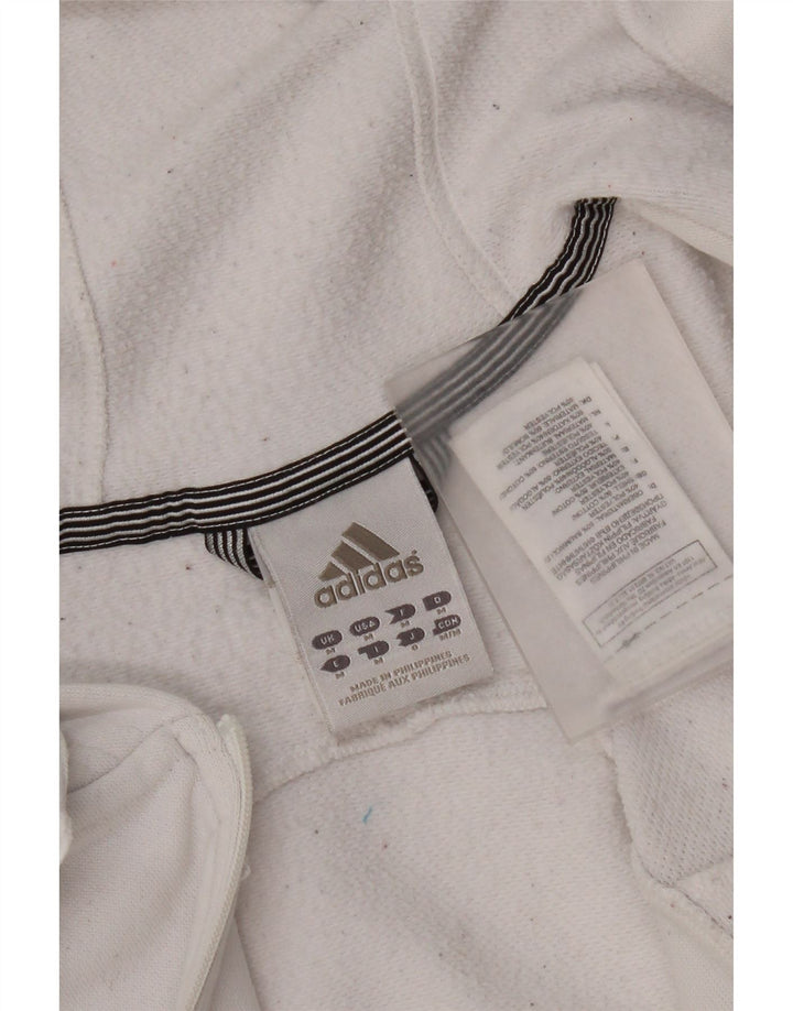 Pulover Adidas pentru bărbați Graphic Zip, bumbac alb mediu