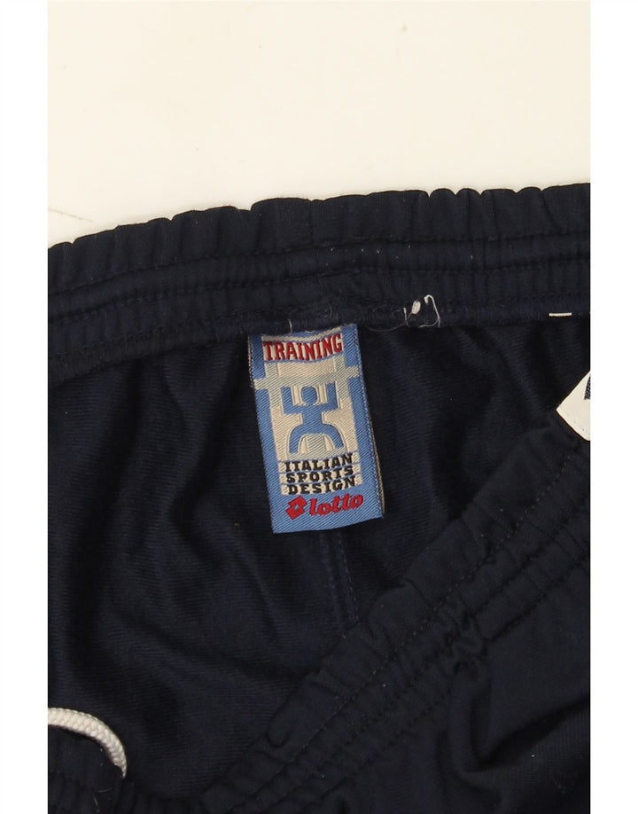 Pantaloni de trening grafic Lotto pentru bărbați, mijlocii, albastru marin, blocuri de culoare