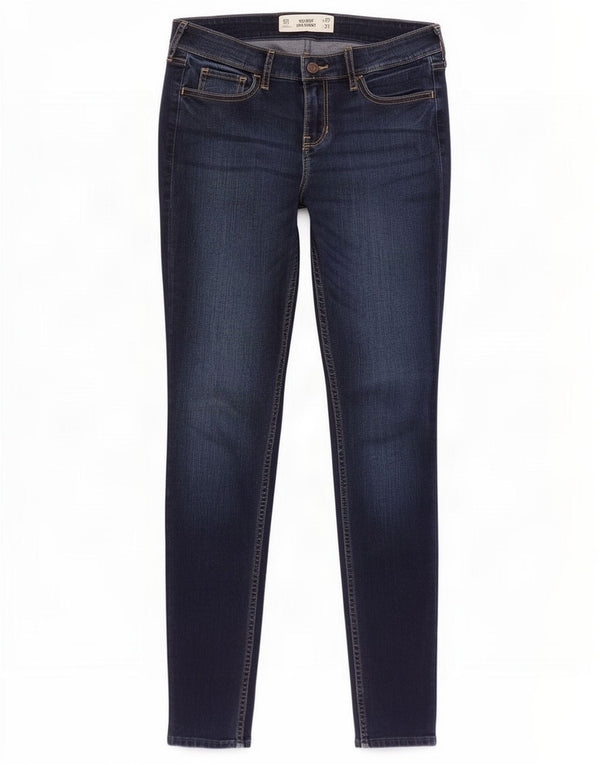Hollister Womens Super Skinny Jeans US 5 Small W27 L31 Navy Blue Bumbac
