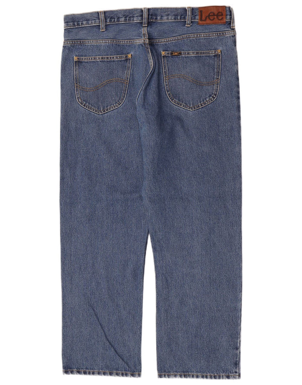 Blugi Lee Brooklyn Straight pentru bărbați W38 L30, bumbac albastru