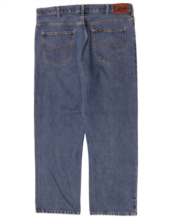 Blugi Lee Brooklyn Straight pentru bărbați W38 L30, bumbac albastru