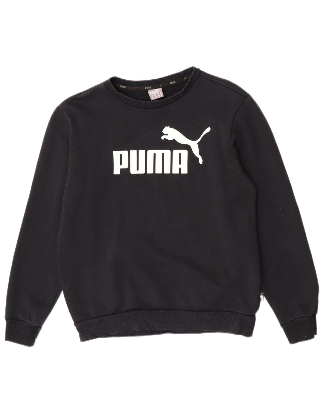 Pulover grafic pentru bărbați Puma, bumbac mediu negru