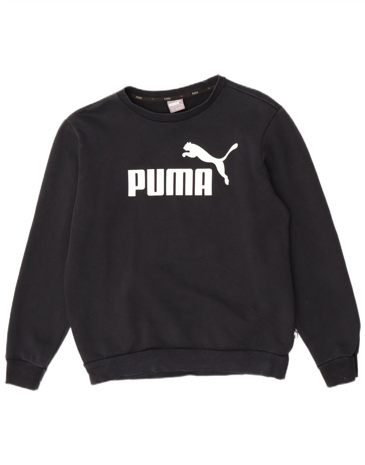 Pulover grafic pentru bărbați Puma, bumbac mediu negru