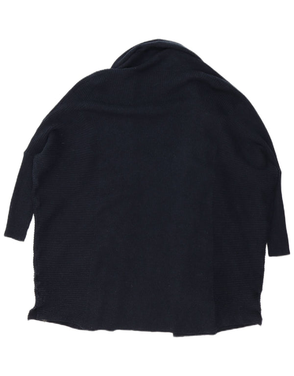 Pulover cardigan supradimensionat pentru femei Zara cu mâneci 3/4 UK 10 Mic, bleumarin