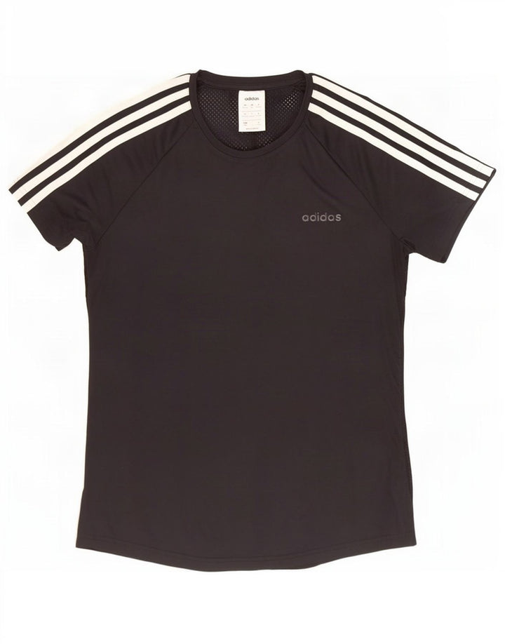Tricou Adidas Climalite pentru femei Top UK 12/14 Poliester mediu negru