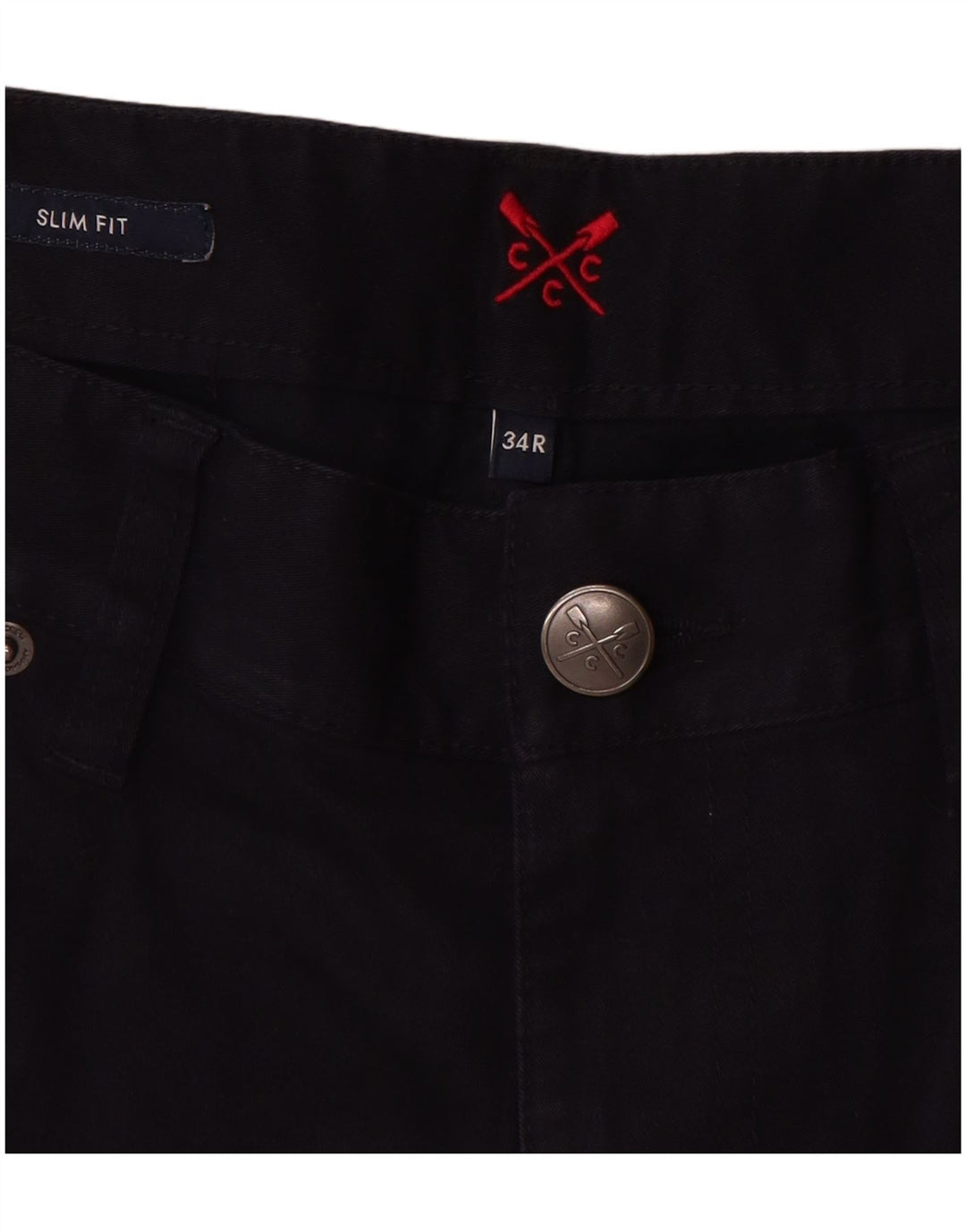 CREW CLOTHING Pantaloni casual pentru femei Slim Fit L34 L31 Bumbac bleumarin