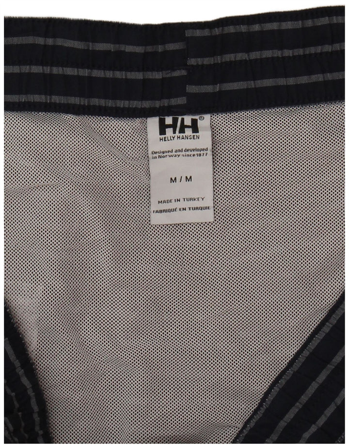 HELLY HANSEN Mens Swimming Shorts Medium  Navy Blue Pinstripe Polyamide