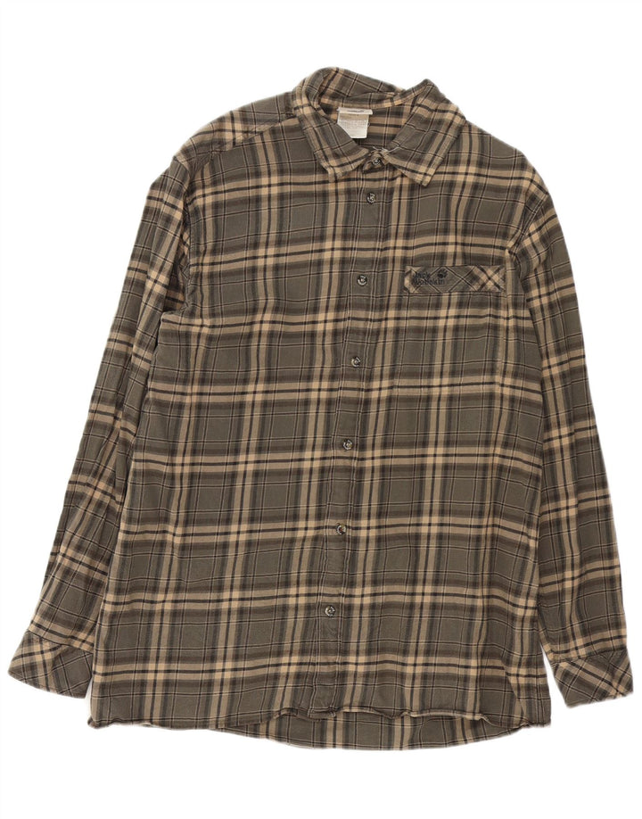Cămașă de flanel pentru bărbați Jack Wolfskin XL, bumbac cu carouri gri