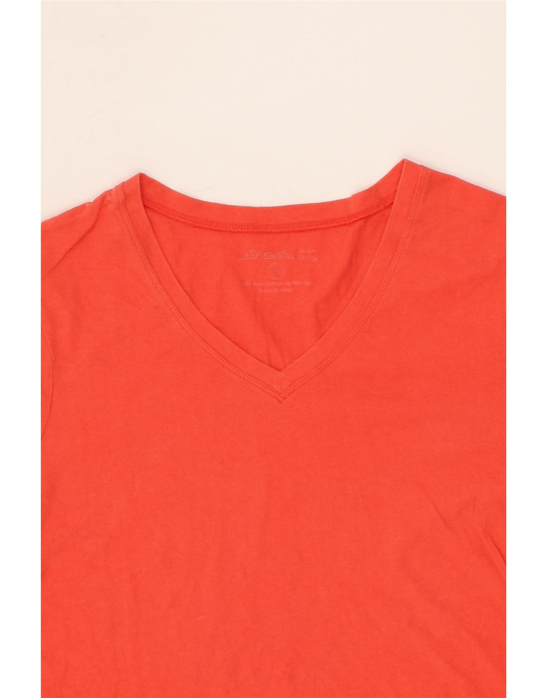 EDDIE BAUER Womens T-Shirt Top UK 14 Medium Red Cotton Vintage Eddie Bauer and Second-Hand Eddie Bauer from Messina Hembry 