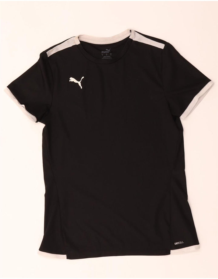 Tricou Puma Băieți Top 13-14 Ani Mic Negru Colorblock Poliester