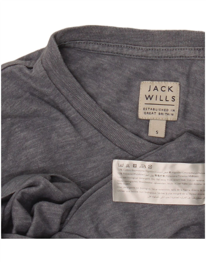 Tricou Jack Wills pentru bărbați Top mic, gri, bumbac cu pete