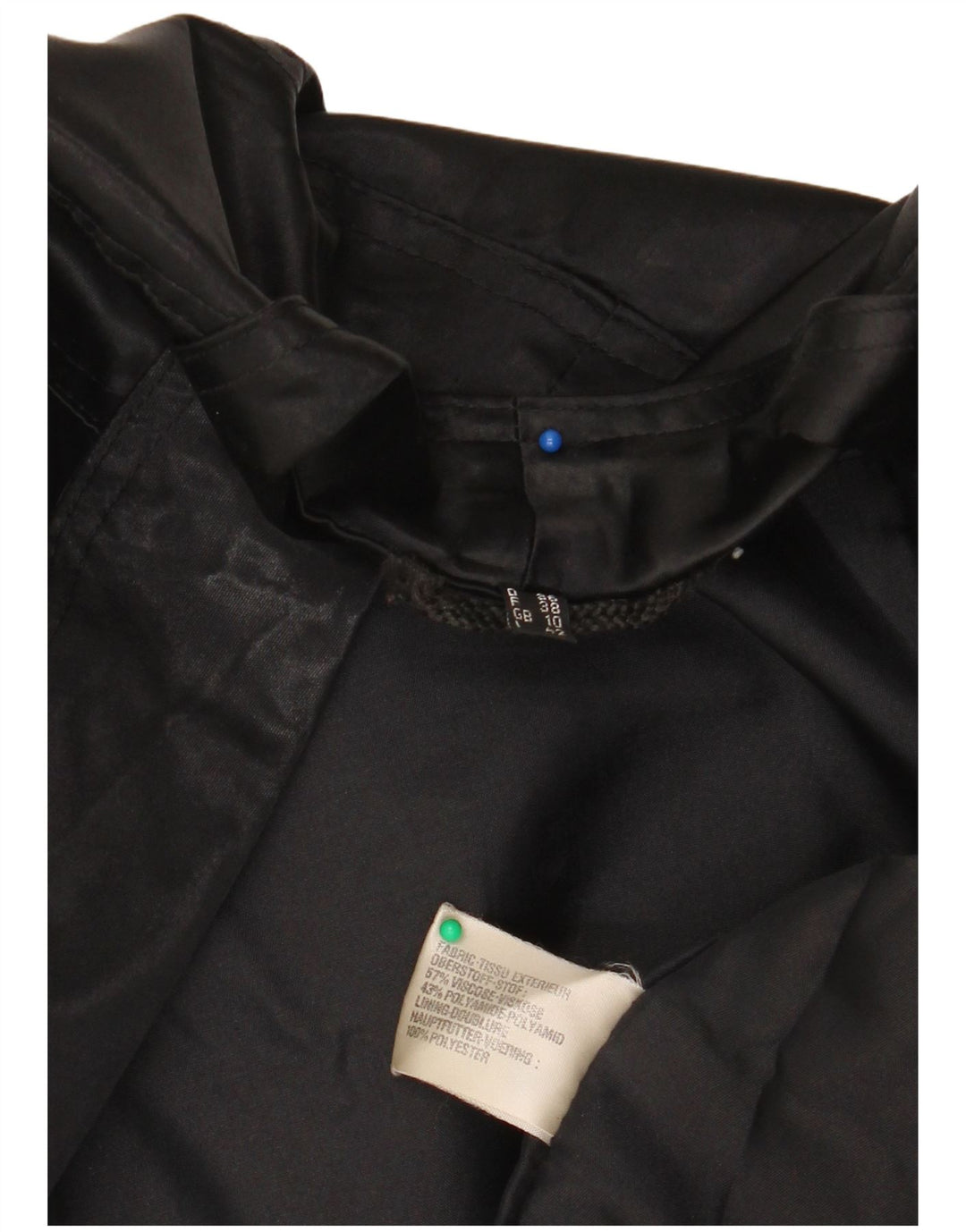 Jachetă bomber pentru femei Colette Wolfgang Kaiser UK 10 Small Black Viscose