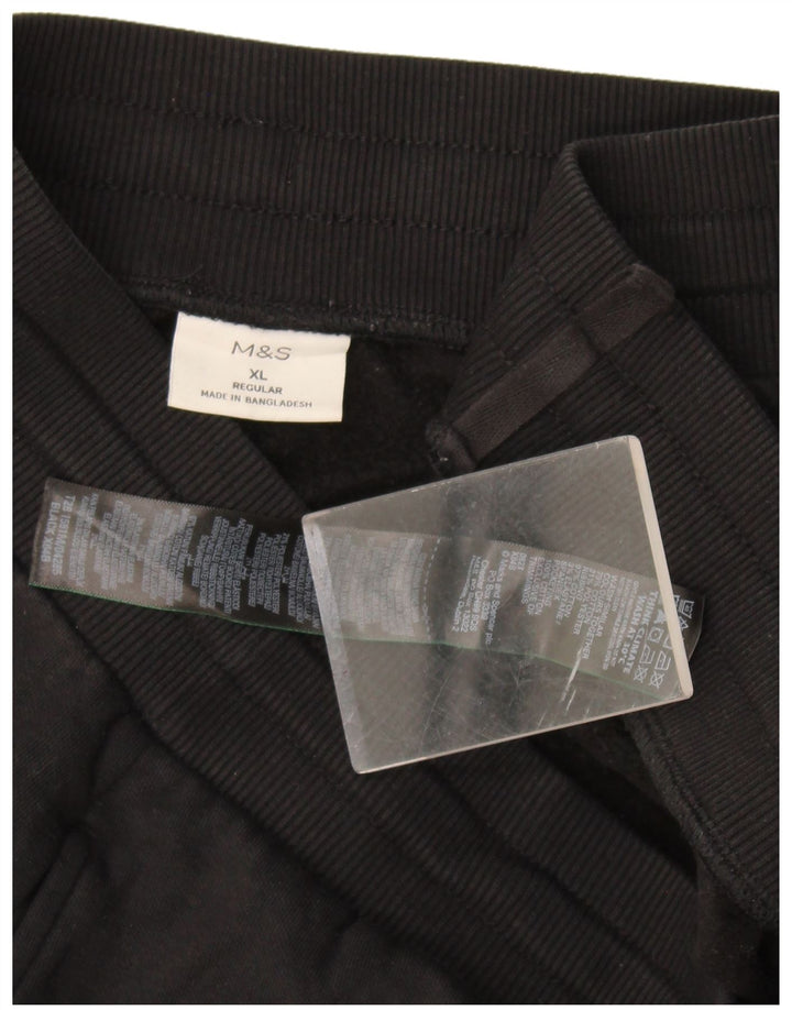 Pantaloni de trening obișnuiți pentru bărbați Marks & Spencer Pantaloni de jogging XL bumbac negru