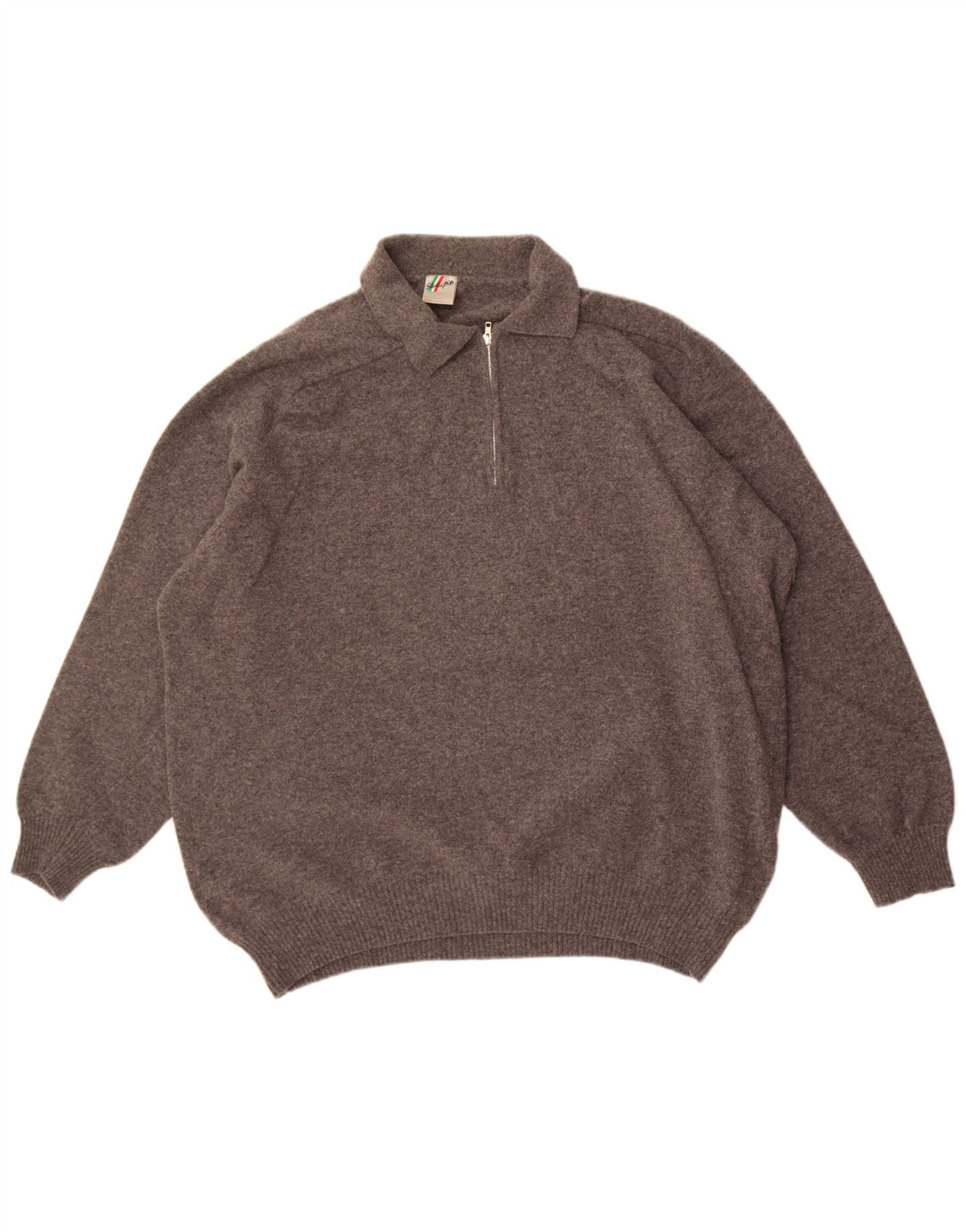 Pulover pentru bărbați Studio Pitti cu gât polo Walbusch, 2XL, lână virgină gri