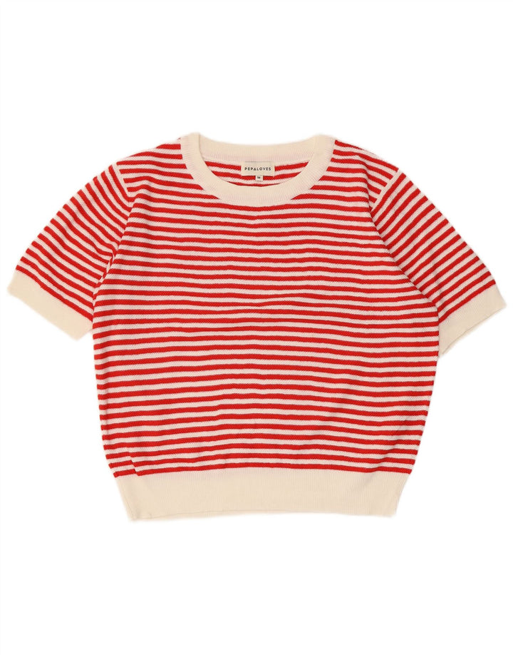 PEPALOVES Pulover cu gât roșu pentru femei UK 14 Medium Red Dunge