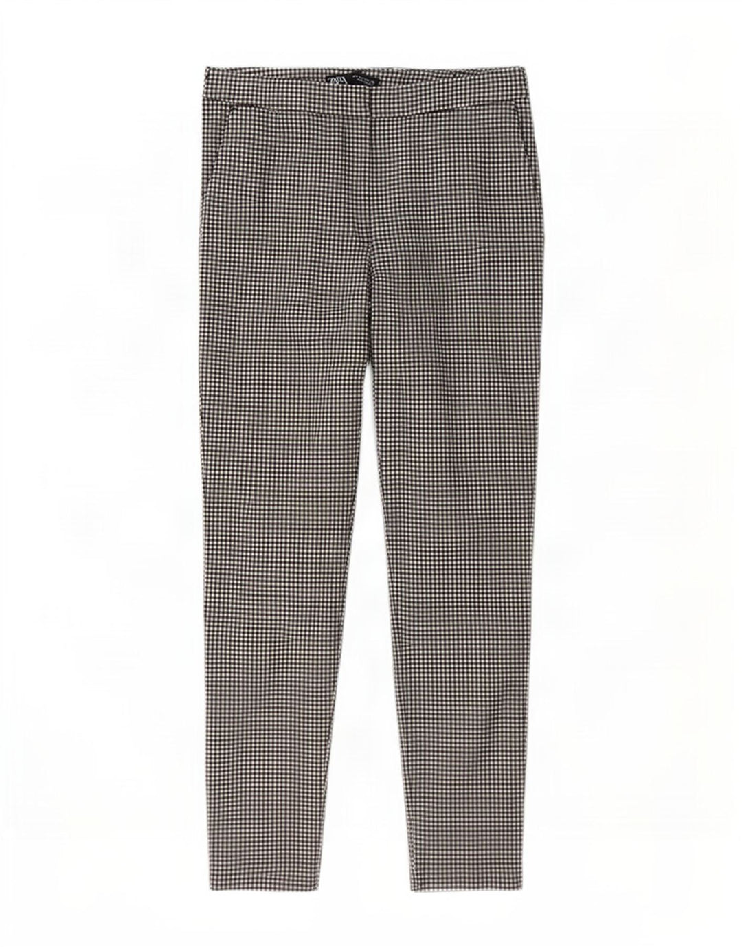 Pantaloni chino slim pentru femei Zara L30 L27 Gri Vichy