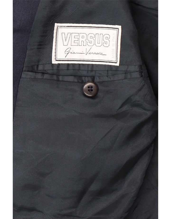 Costum 2 piese pentru bărbați GIANNI VERSACE UK 40 mare W30 L30 bleumarin clasic