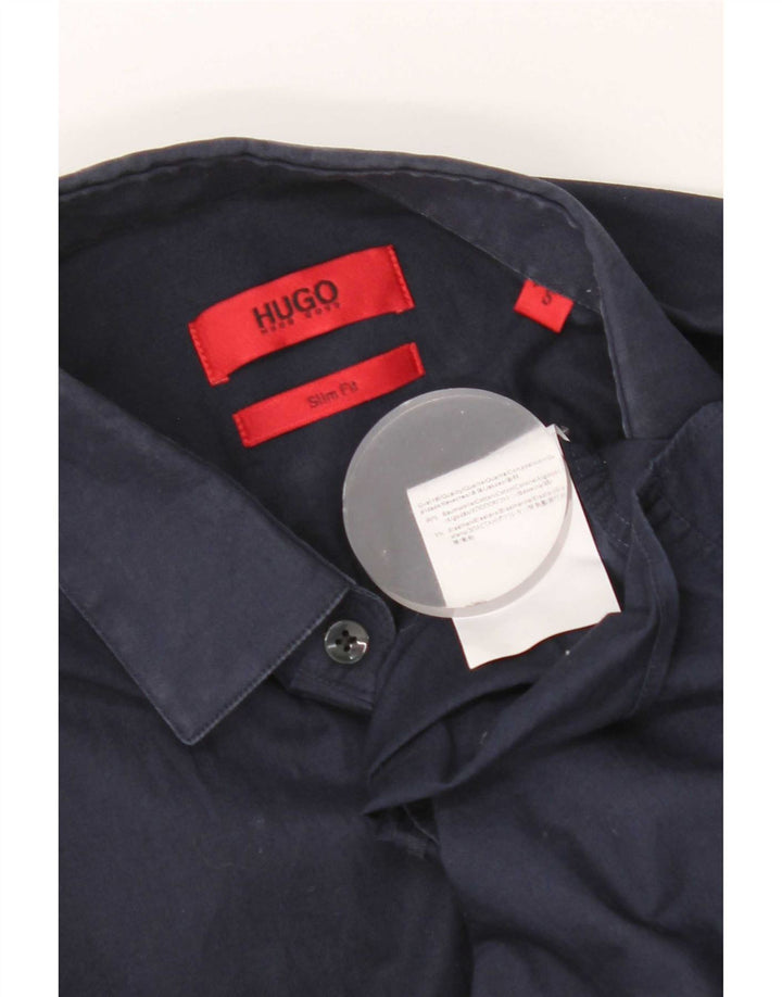 Cămașă Hugo Boss Slim Fit pentru bărbați, bumbac, albastru bleumarin