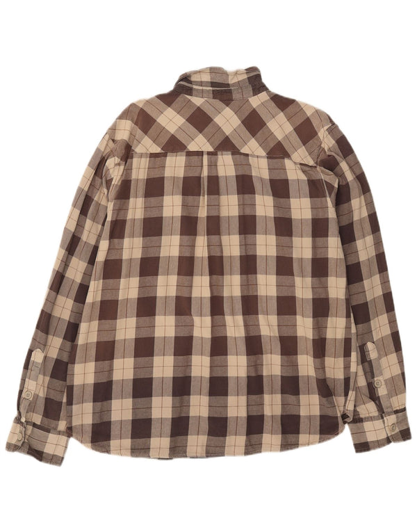 Cămașă de flanel pentru bărbați Mountain Warehouse 2XL, bumbac cu carouri maro