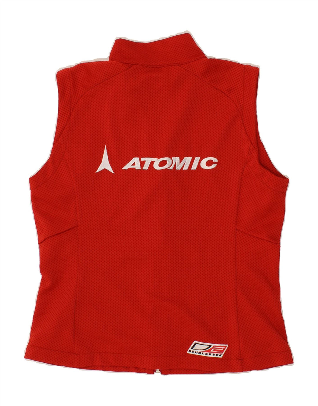 ATOMIC Womens Graphic Sleeveless Tracksuit Top Jacket UK 14 Large Red Vintage Atomic and Second-Hand Atomic from Messina Hembry 