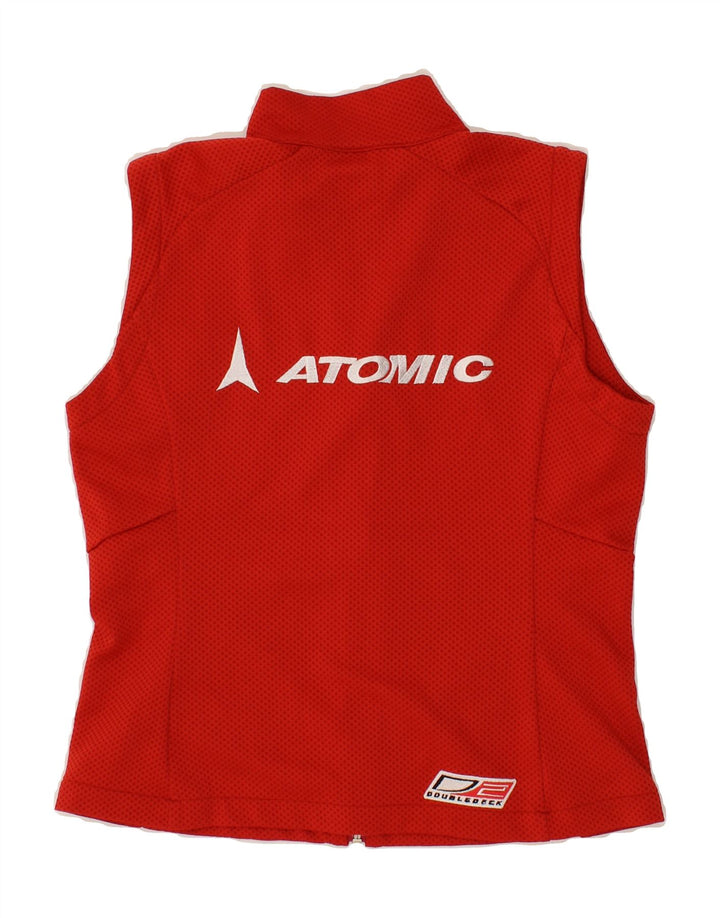 ATOMIC Womens Graphic Sleeveless Tracksuit Top Jacket UK 14 Large Red Vintage Atomic and Second-Hand Atomic from Messina Hembry 