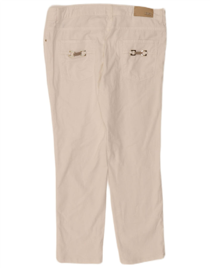 Trussardi blugi subțiri tăiați pentru femei IT 48 Medium W33 L26 Bumbac alb